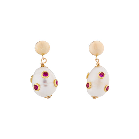 Encrusted Pearl Earrings