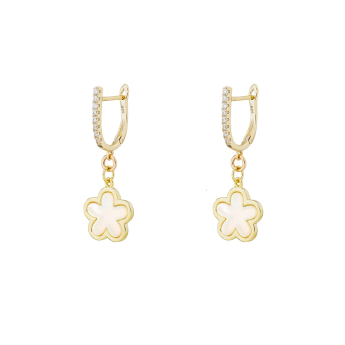 Mother of Pearl Flower Earring