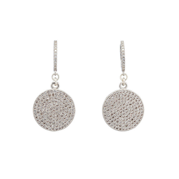 Zirconia Disk Earring