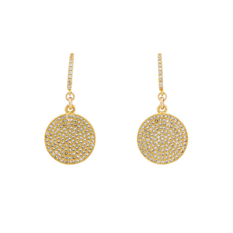 Zirconia Disk Earring