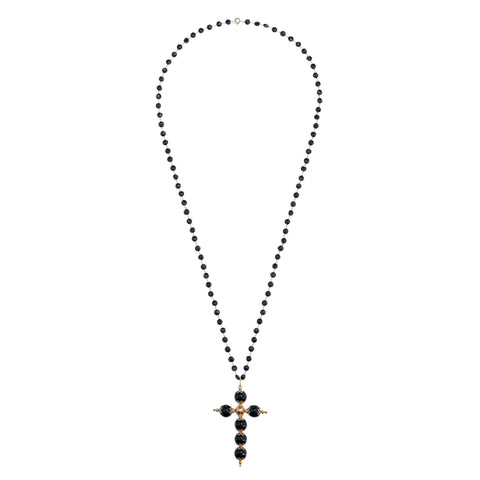Onyx Cross Necklace