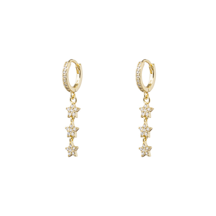 Tripple Star Drop Earring