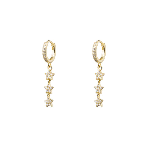 Tripple Star Drop Earring